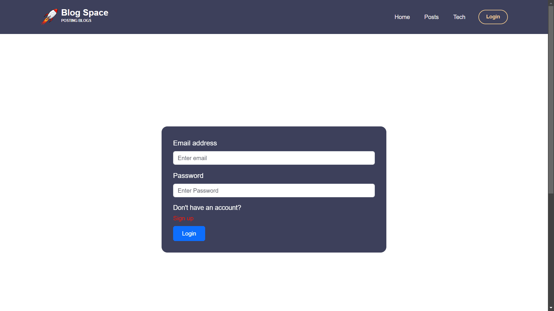 Login Page Screenshot